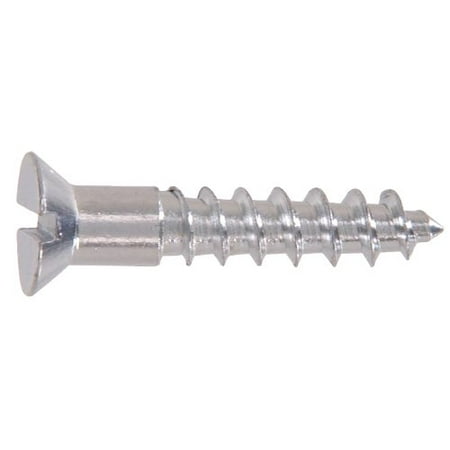 45-Pack The Hillman Group The Hillman Group 1175 Brass Chrome Plated Flat Head Slotted Wood Screw 6 x 3/4 In 45-Pack The Hillman Group The Hillman Group 1175 Brass Chrome Plated Flat Head Slotted Wood Screw 6 x 3/4 In